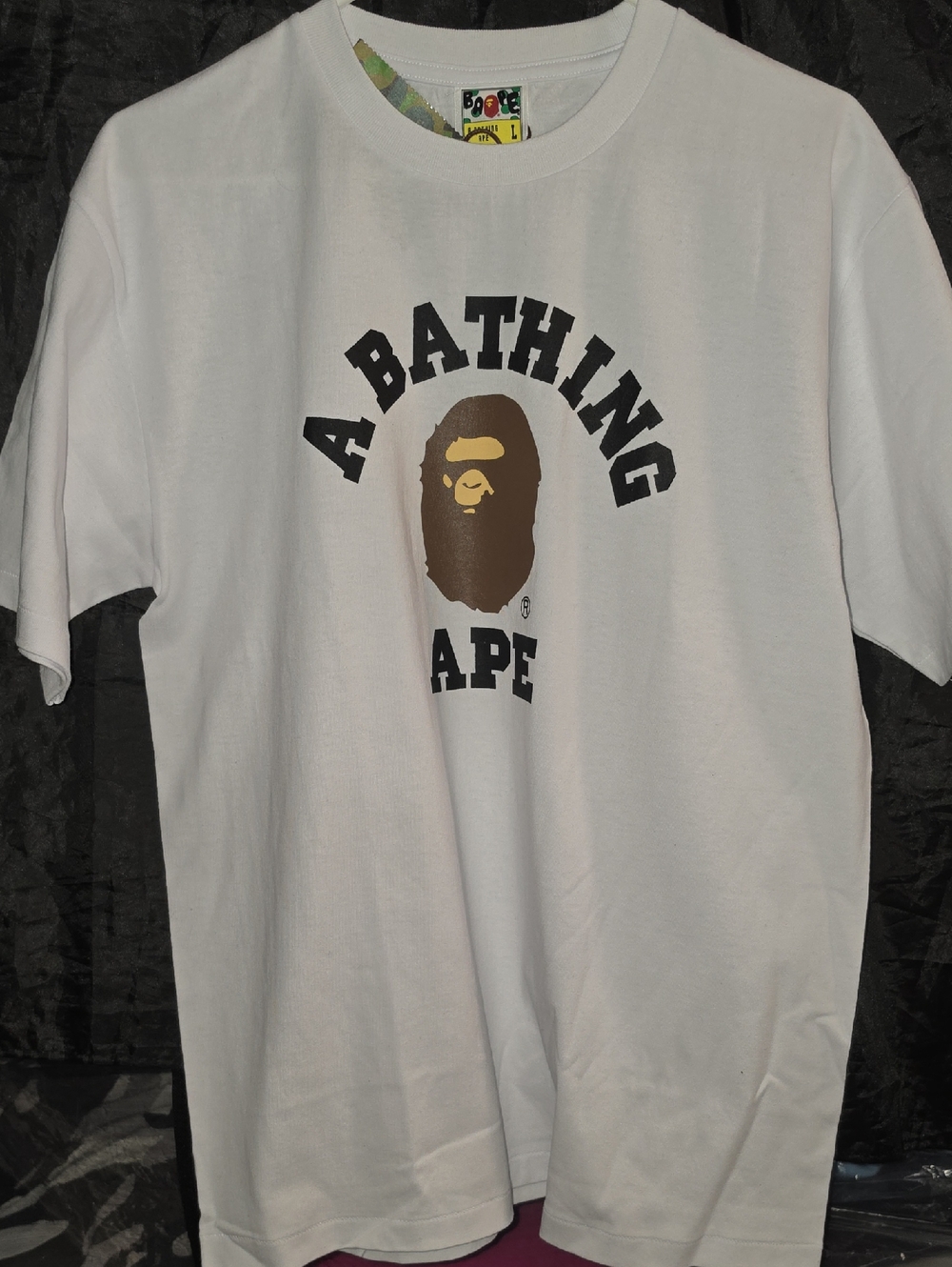 A Bathing Ape White Short-Sleeve Classic Logo Tee